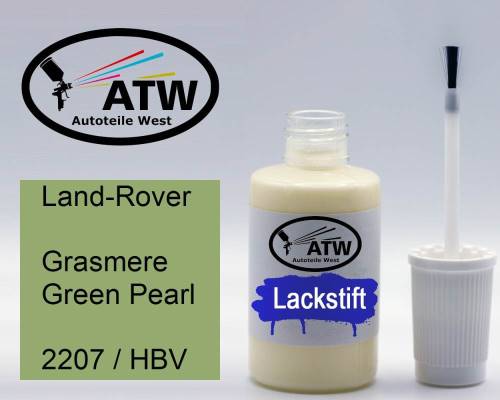 Land-Rover, Grasmere Green Pearl, 2207 / HBV: 20ml Lackstift, von ATW Autoteile West.